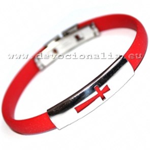 Christian Bracelet with cross  Red
