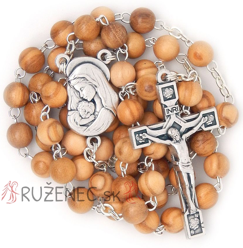 Natural olive wood Rosary - 6mm beads