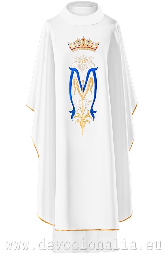 Chasuble - embroidery MA + lily