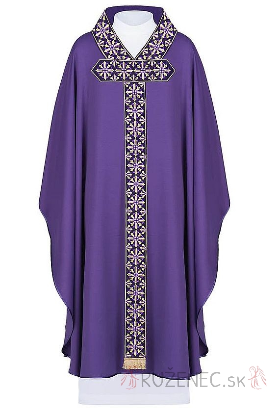 Chasuble with embroidery - 7026 - violet