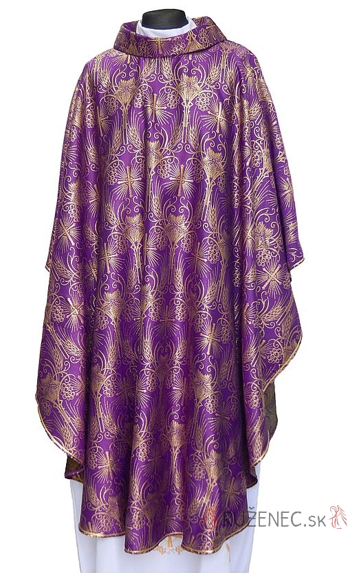 Chasuble - violet - brocade