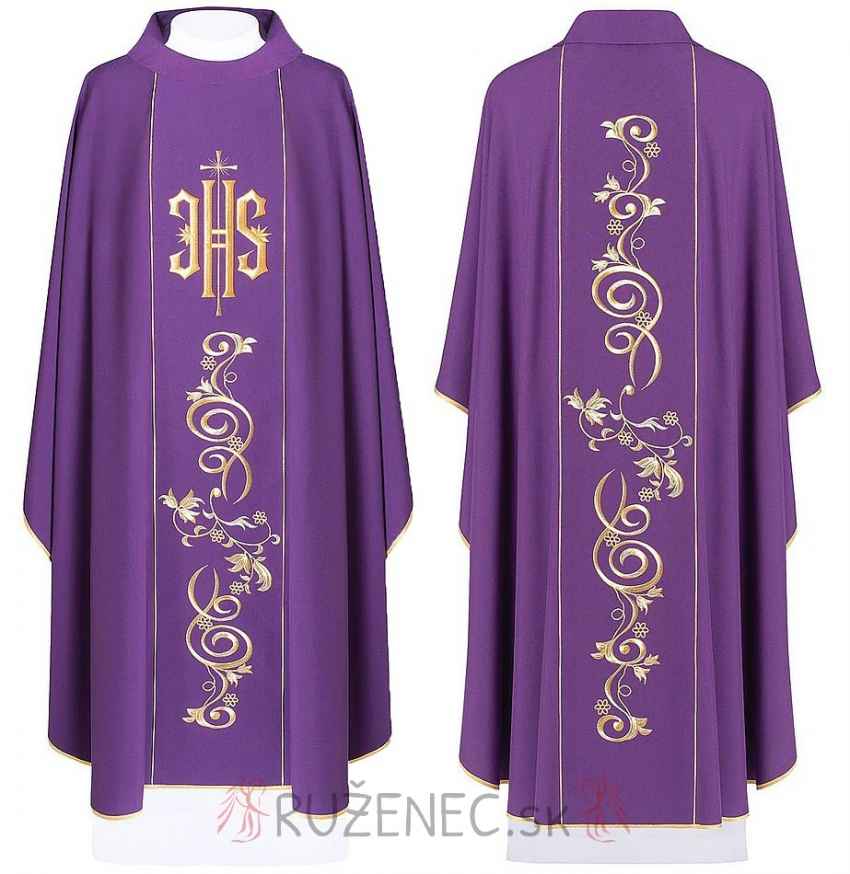 Chasuble with embroidery - 031 - purple