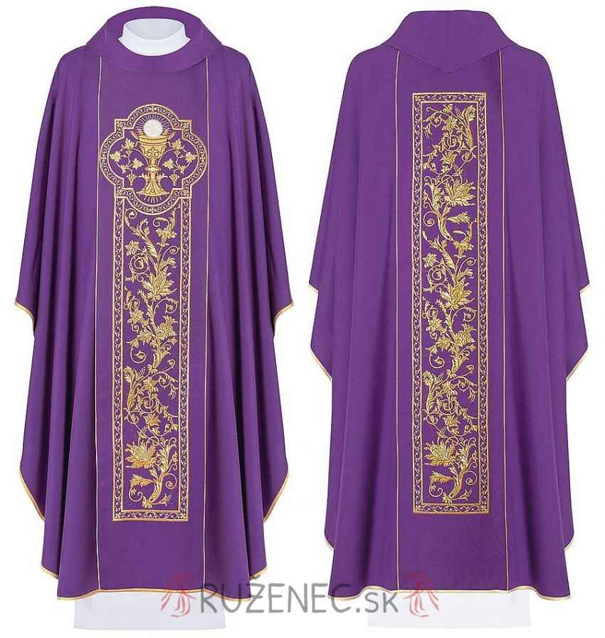 Chasuble with embroidery - 040 - purple