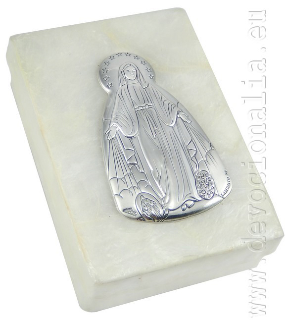 Mother-pearl rosary box 5x7cm