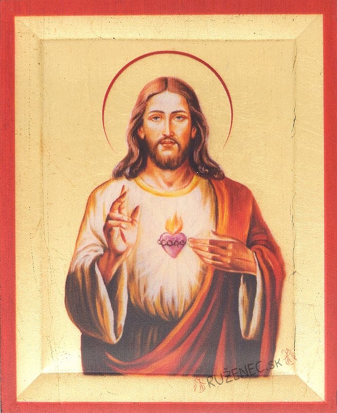 Plaquette - Sacred heart of Jesus - 15x19cm