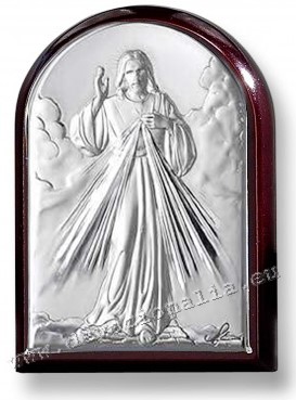 Silvering plaquette  5x7cm - Divine Mercy Jesus