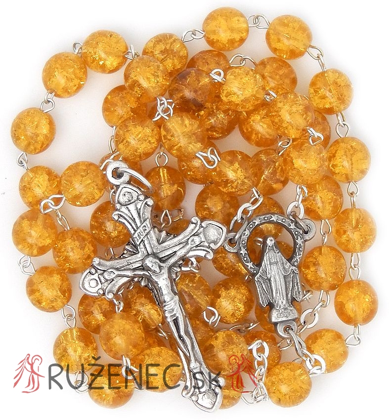 Rosary - 7mm glass fire-polished glass beads