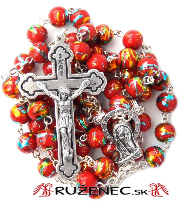 Rosary - red balls 6mm