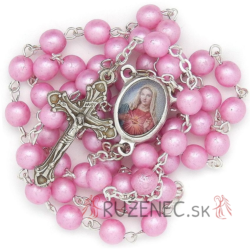Rosary - 6mm glass beads - rose