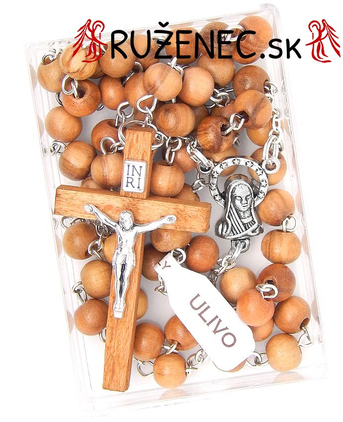 Natural olive wood Rosary - 7mm beads