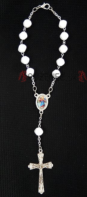 Auto rosary - white