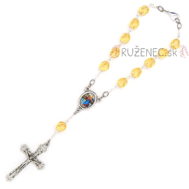 Auto rosary - yellow