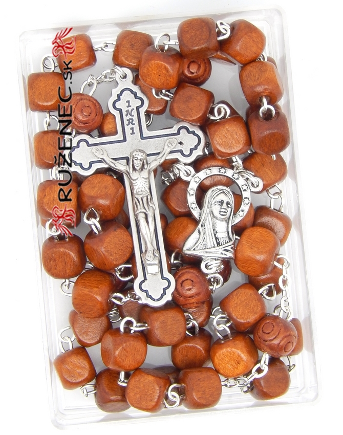 Wood Rosary - 8mm lightbrown wood beads