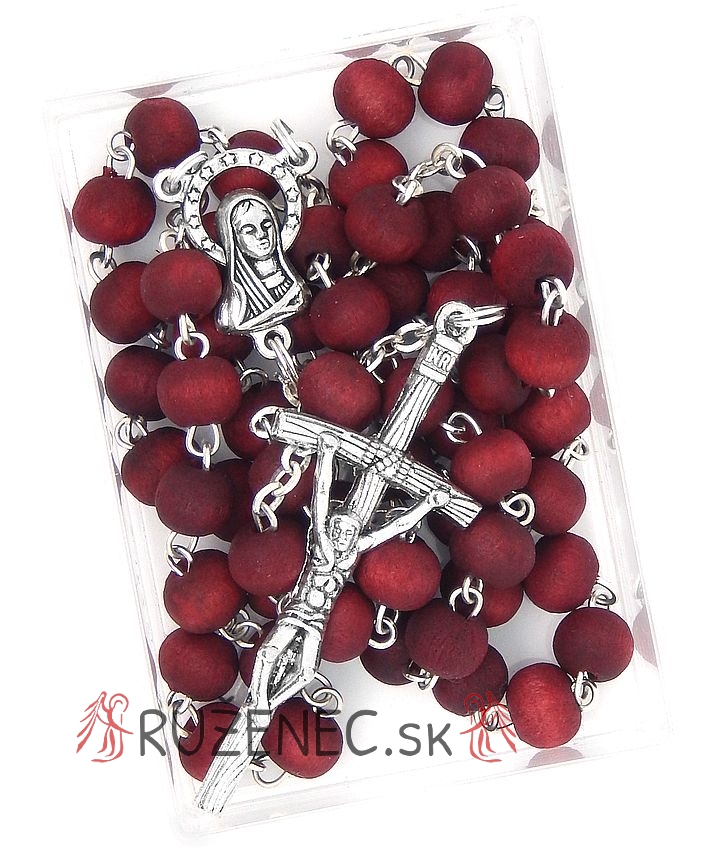 Wood Rosary - 8mm Rose scented wood beads