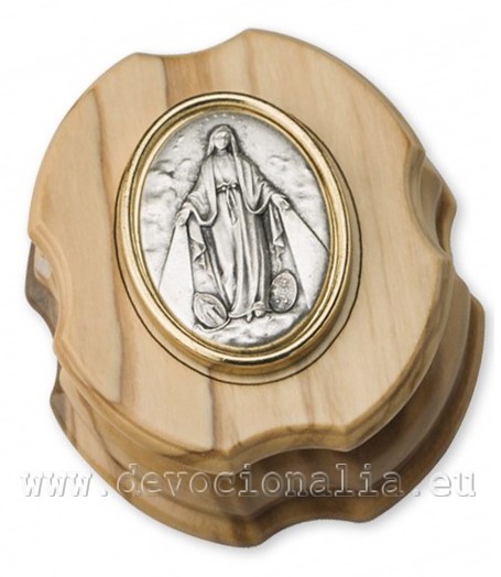 Wood Rosary box 5x6x2cm