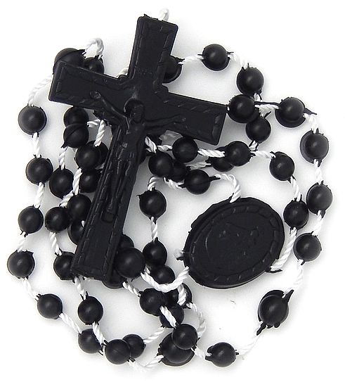 Nylon rosary - black