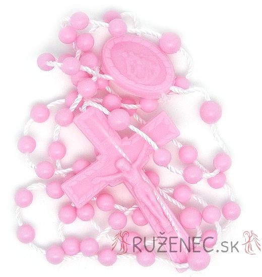 Plastic rosary pink