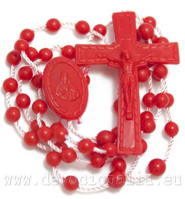 Nylon rosary - red
