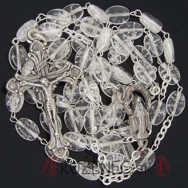 Rosary  - 7mm trasparent glass beads