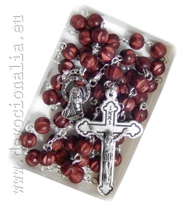 Wood Rosary - 6mm bordo wood beads