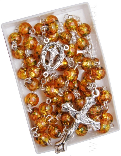 Rosary - lampwork beads 6mm - 4831-ZL