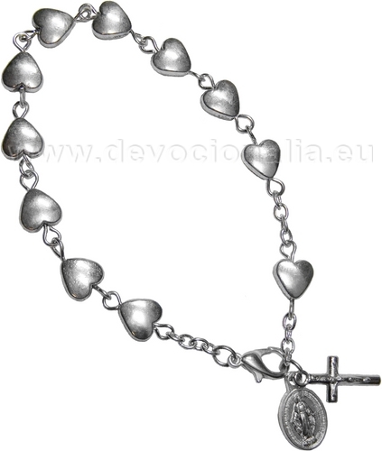 Rosary Bracelet - Heart shaped bead