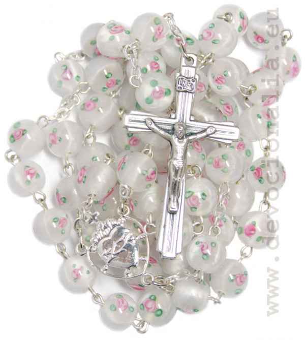 Rosary - lampwork beads 8mm - 4832a