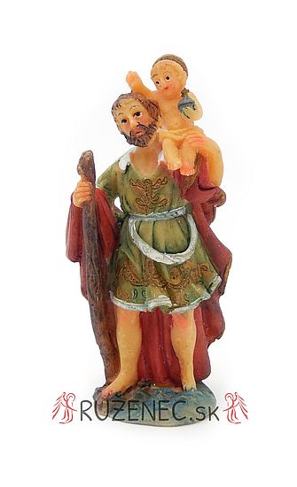 Heiliger Joseph mit Kind Statue - 7,5 cm