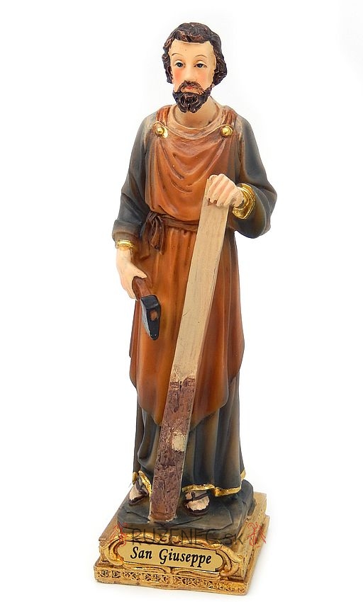Saint Joseph with infant Jesus statue 15 cm