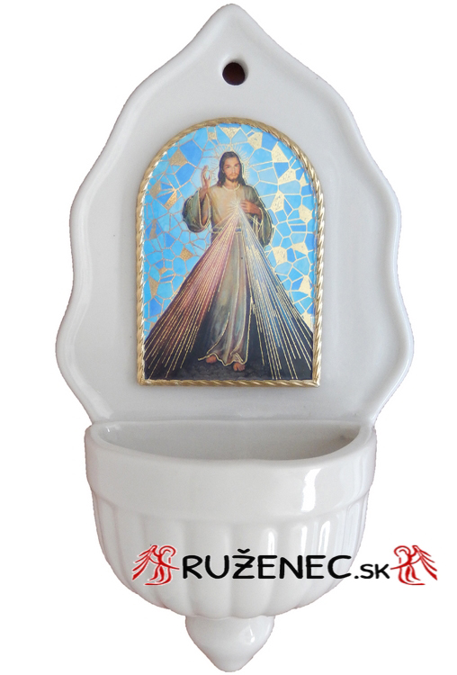 Holy water stoup - Divine Mercy Jesus - 15cm