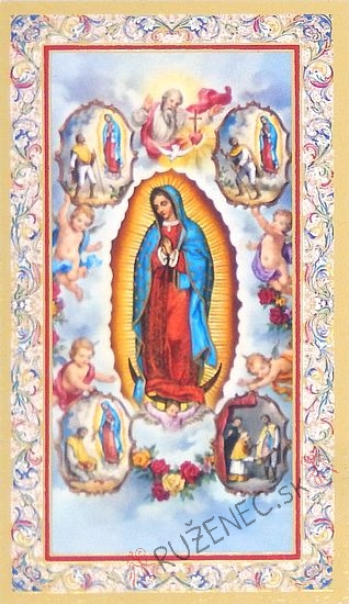 Our Lady of Guadalupe - prayer cards - 6.5x10.5cm