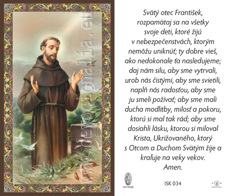 Saint Francis - prayer cards - 6.5x10.5cm