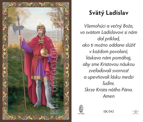 Saint Ladislaus - prayer cards - 6.5x10.5cm