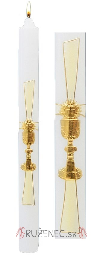 The first communion candles - extra - white cross
