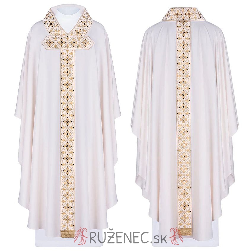 Chasuble with embroidery - 7004 LE - ecru