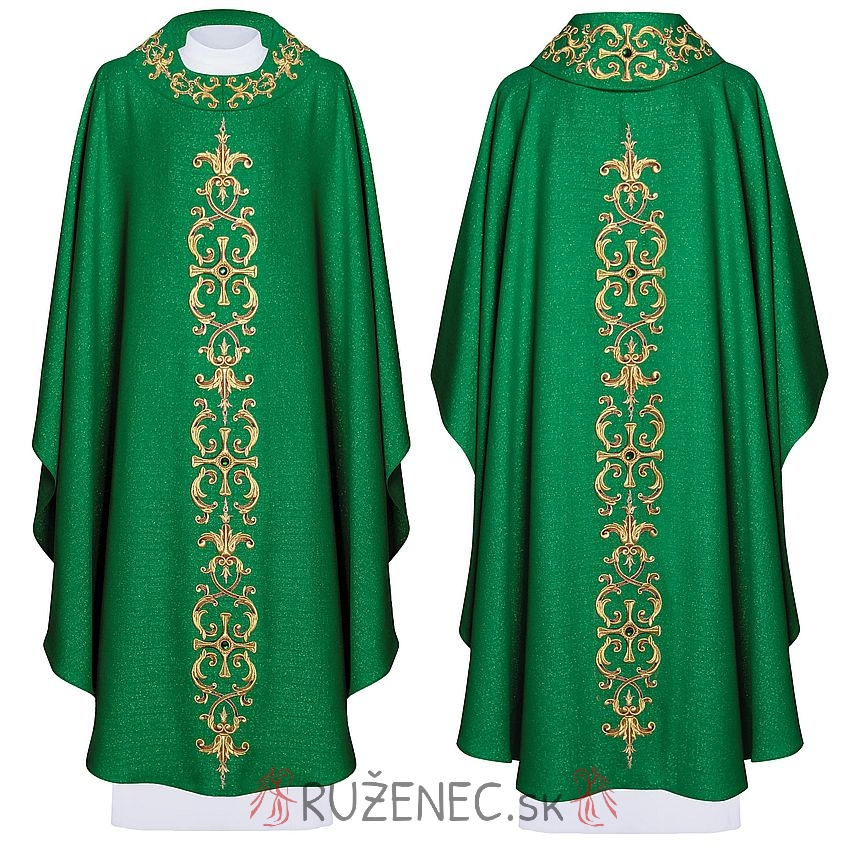 Chasuble with embroidery - 7014 LE - green