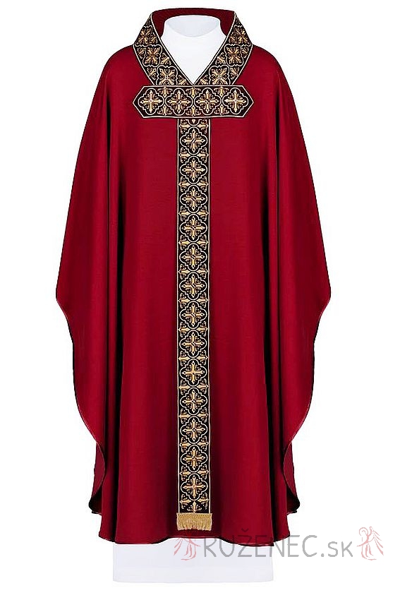 Chasuble with embroidery - 7026 - red