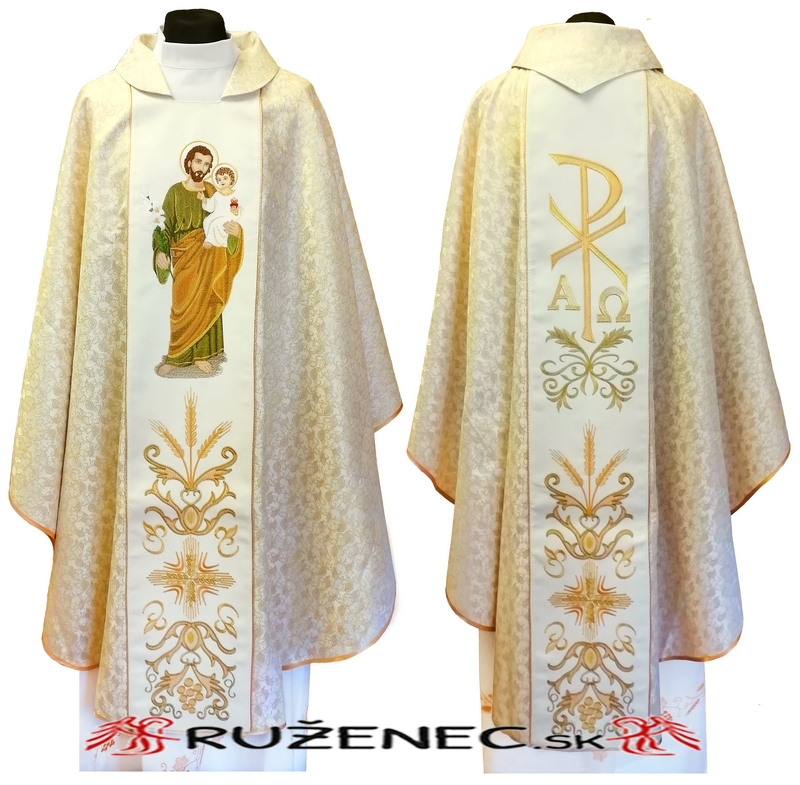 Gold Chasuble - embroidery - St. Joseph