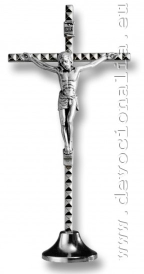 Metallic cross 13cm - nickel colour