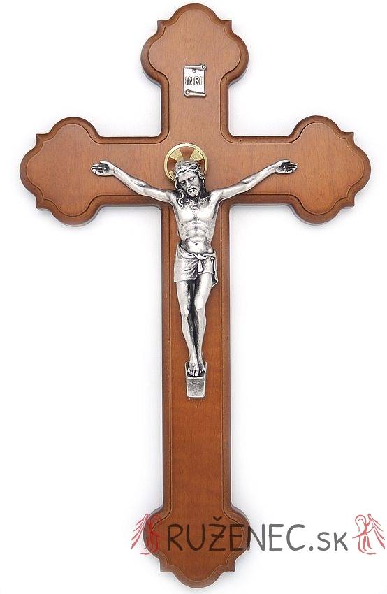 Wood cross 30cm - brown