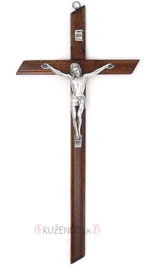 Wood cross 38cm - brown