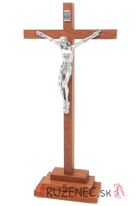 Wooden cross with base 28cm