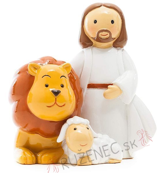 Jesus - lion + lamb - 8cm