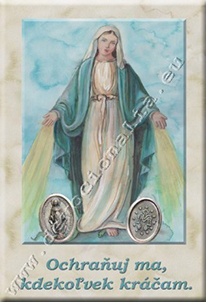 Magnet with prayer - Miraculous medal