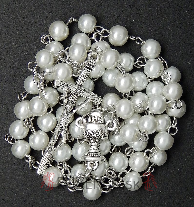 Ruenec - 6mm biele guliky perlov
