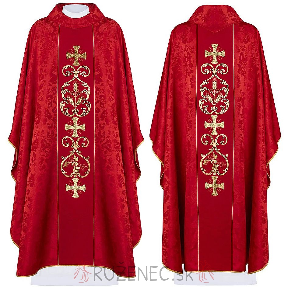 Chasuble with embroidery - 148 - red