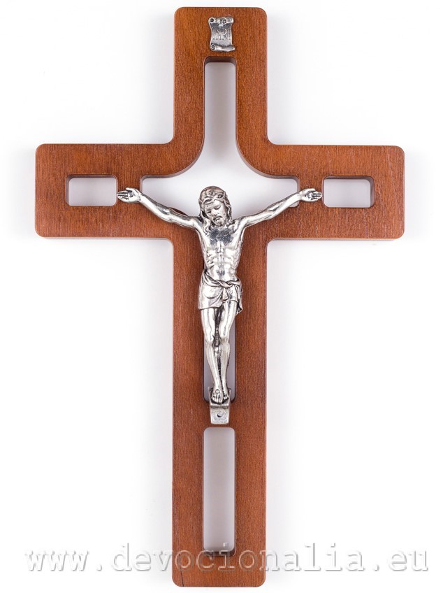 Drevený kríž 25cm - tmavohnedý