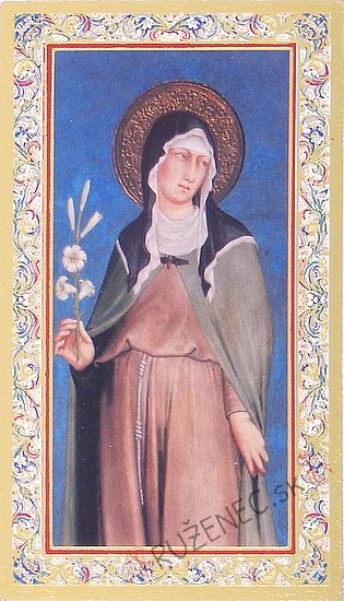 Svätý obrázok - Svätá Klára z Assisi - 6.5x10.5cm