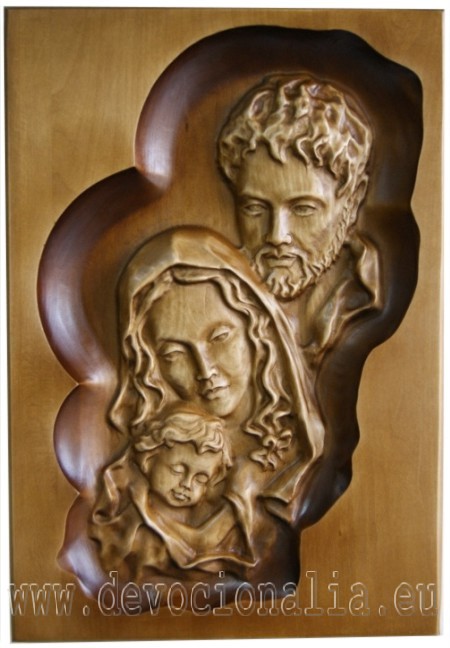 Drevorezba - Svätá rodina - 33x23cm obraz